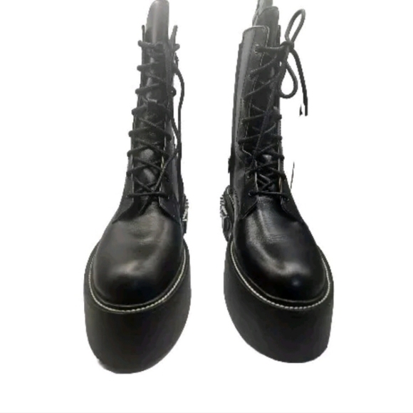 Maje Ranger Ankle Boots With Punk Details SZ  10.5 - Picture 5 of 10